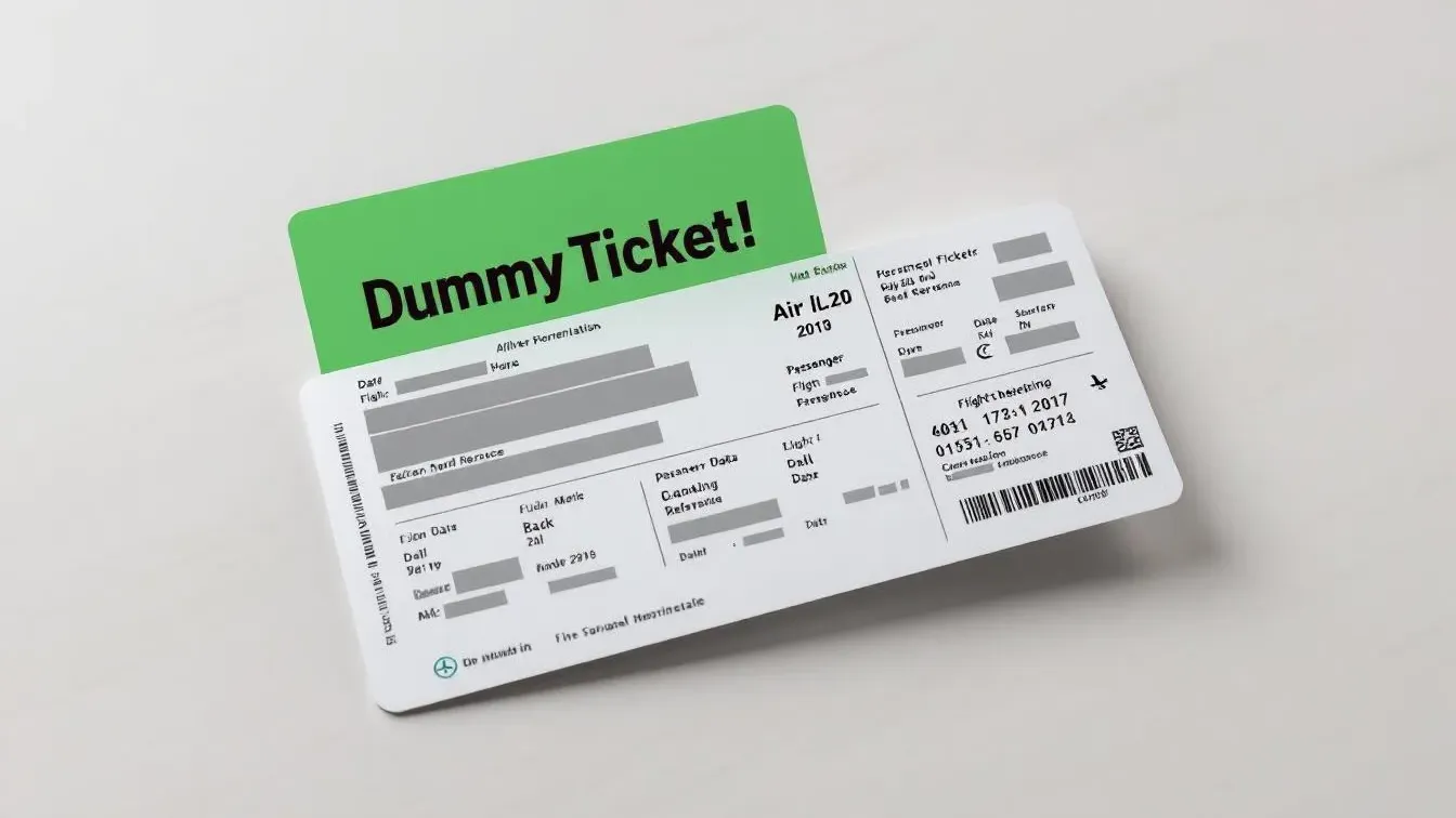 Dummy Air Ticket