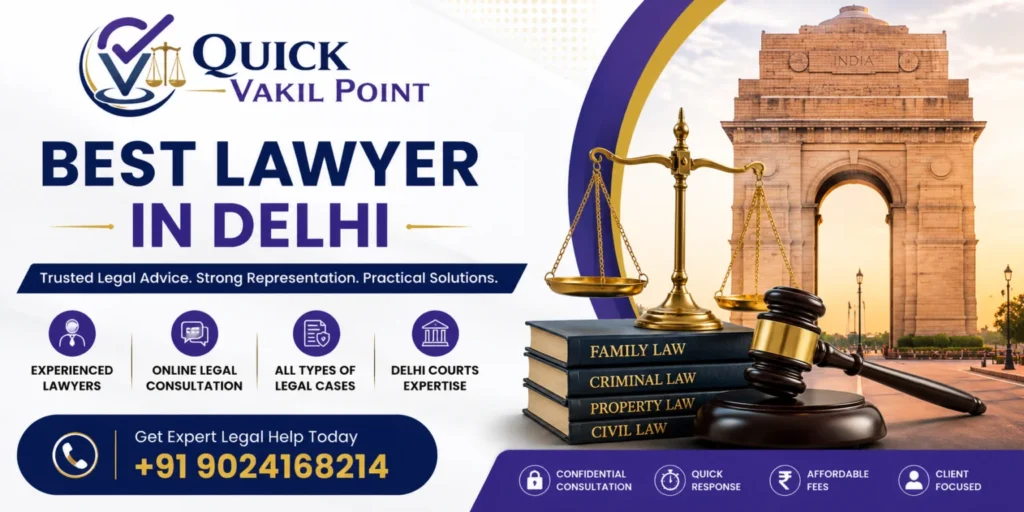 Top Online Lawyer in Delhi Expert Legal Consultation by Quick Vakil Point